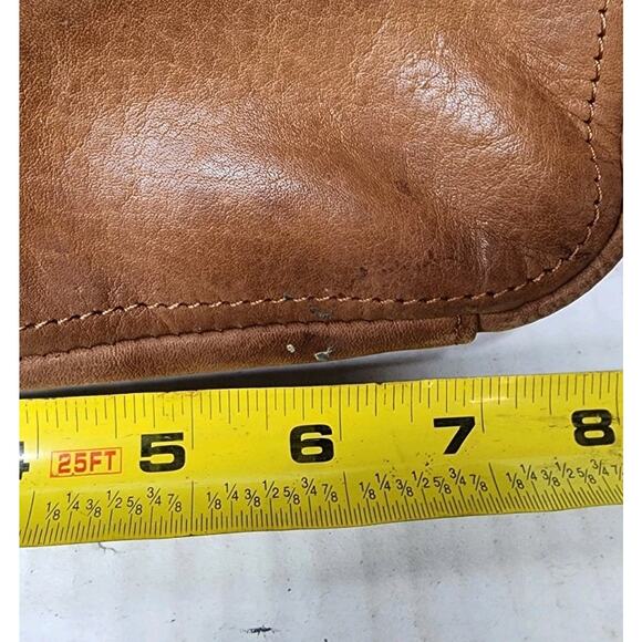 Vintage Y2K Wilson's Leather Cross Body Messenger Bag Brown Satchel Purse - Picture 5 of 15